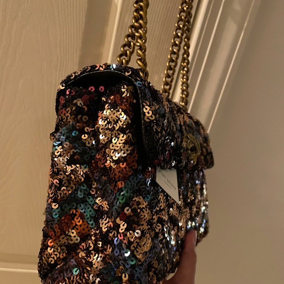NWT KURT GEIGER MULTI COLOR SEQUINS SHOULDER BAG GORGEOUS!! - Picture 6 of 13